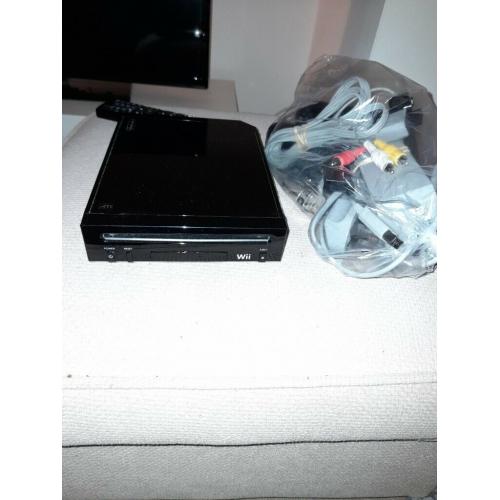 Wii console with sensor and leads