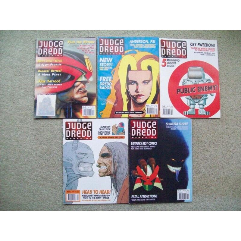 22 Judge Dredd comic magazines