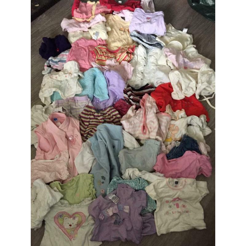 Bundle of girls 3 to 6 months clothes
