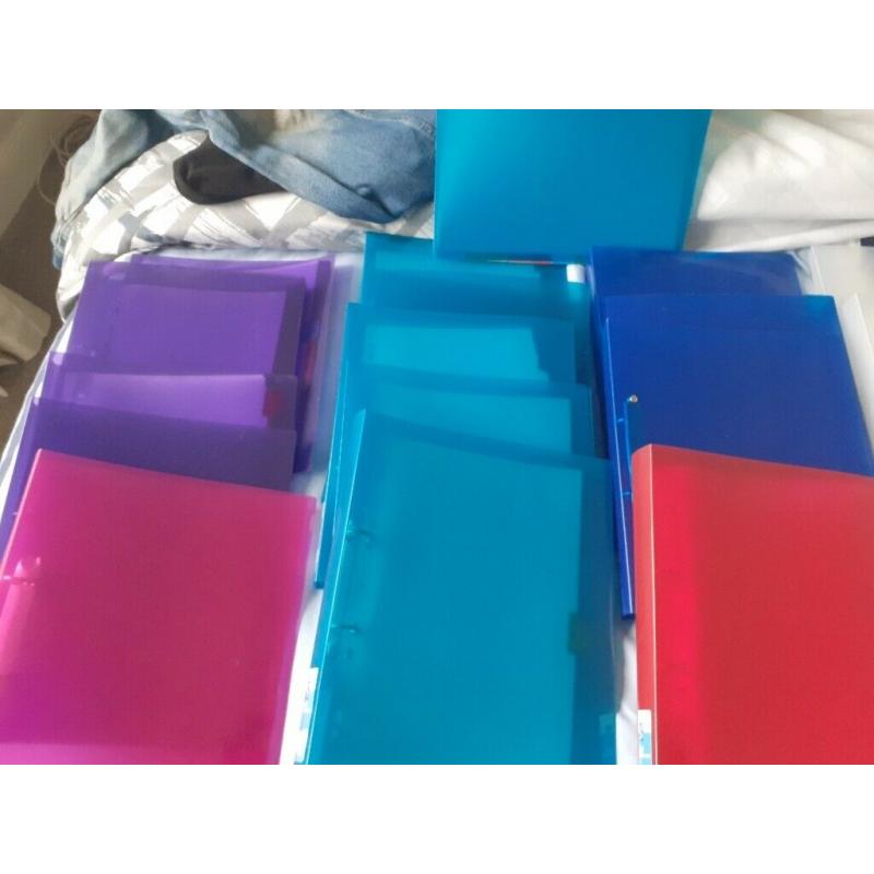 loose leaf a4 ring binder multi coloured student university office