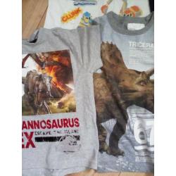 Boys dinosaur t-shirts and long sleeved construction top 2\3 years